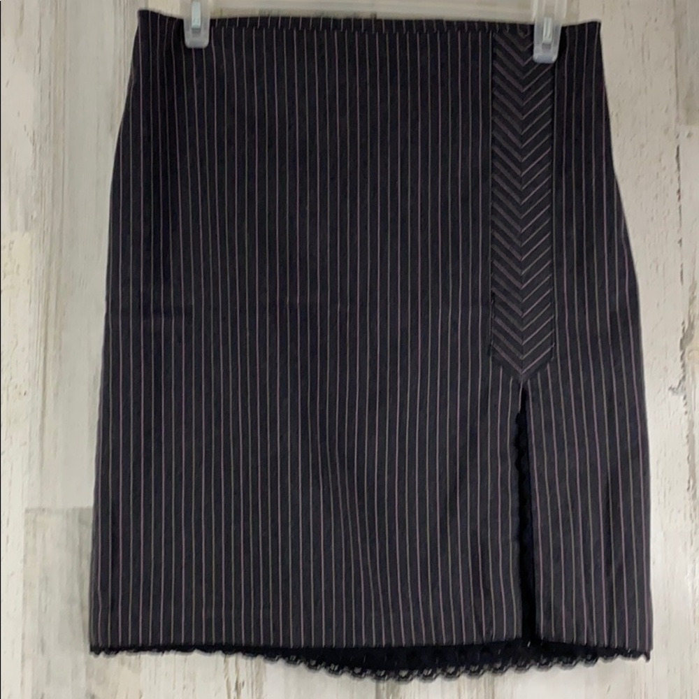 Bisou Bisou Michele Bohbotitem Pin Stripe Skirt PS